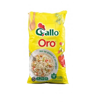ARROZ GALLO ORO PARBOIL BOLSA 500 GRS SIN TACC