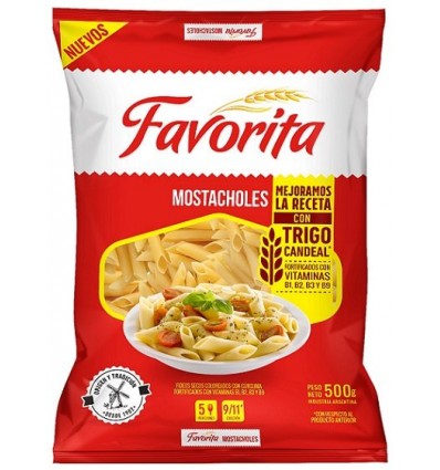 FIDEOS FAVORITA 500 GRS MOSTACHOL