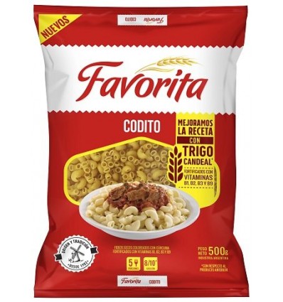 FIDEOS FAVORITA 500 GRS CODITO RAY