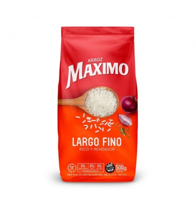 MAXIMO ARROZ LARGO FINO 500GRS SIN TACC