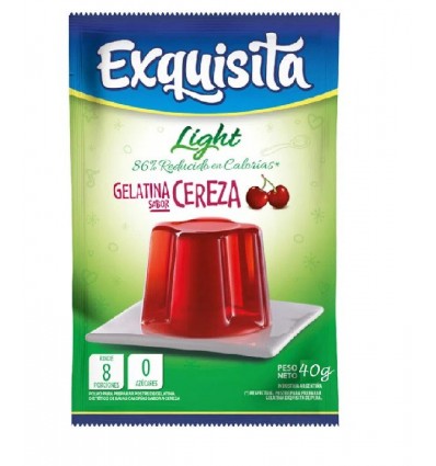 GELATINA EXQUISITA LIGHT CEREZA SOBRE 22 GRS