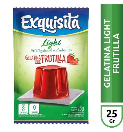 GELATINA EXQUISITA LIGHT FRUTILLA 22GRS