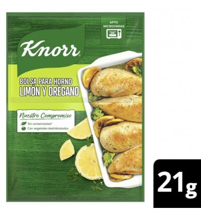 KNORR BOLSA HORNO LIMON OREGANO 21GRS