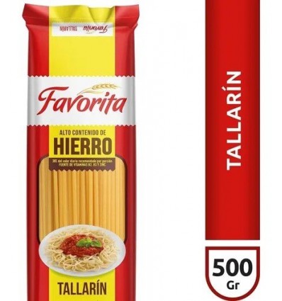 FIDEOS FAVORITA 500 GRS TALLARIN HIERRO