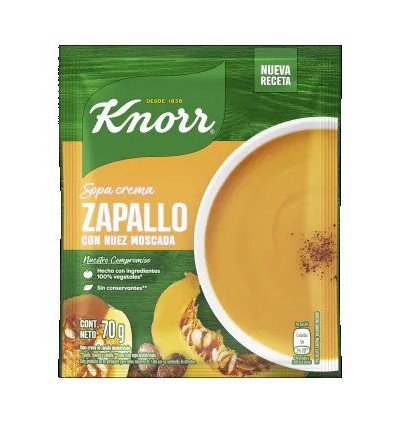 KNORR SOPA CREMA ZAPALLO C/NUEZ MOSCADA 1 S