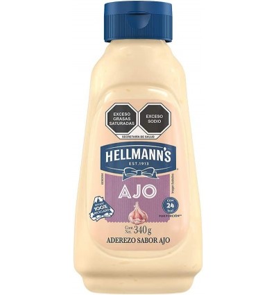 HELLMANNS ADEREZO AJO SQZ 340 GRS.