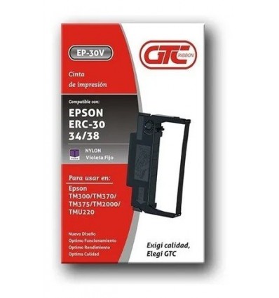 CINTA EP-30V P/EPSON ERC 30/34/38 NYLON VIOLETA