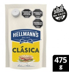 HELLMANN'S MAYONESA 475 GRS SIN TACC