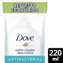 DOVE JABON LIQUIDO P/MANOS 220 ML ANTIBACTERIAL CUIDA Y PROT 