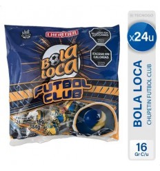 CHUPETIN BOLA LOCA FUTBOL "BOCA"  24 UNID