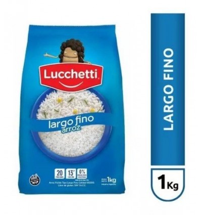 ARROZ LUCCHETTI 1KG LARGO FINO