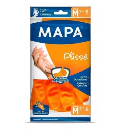 GUANTE MAPA PLISSE SATINADO TALLE M