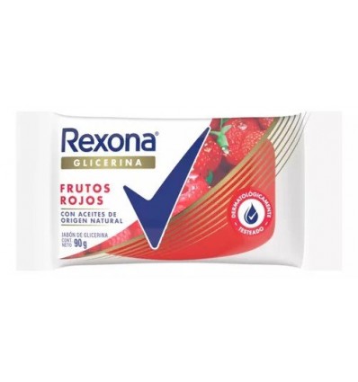 REXONA JABON GLICERINA FRUTOS ROJOS 90G
