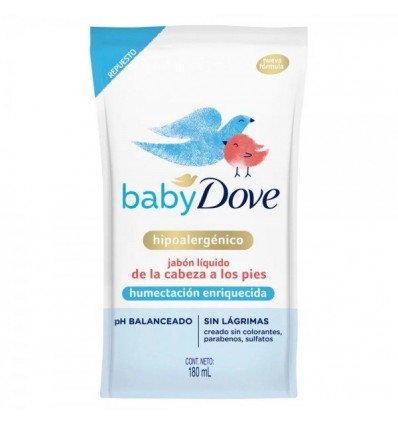 DOVE BABY JABON LIQUIDO HUMECTACION ENR REP 180ML