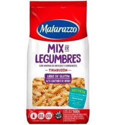MATARAZZO MIX DE LEGUMBRES TIRABUZON SIN TACC 500G 