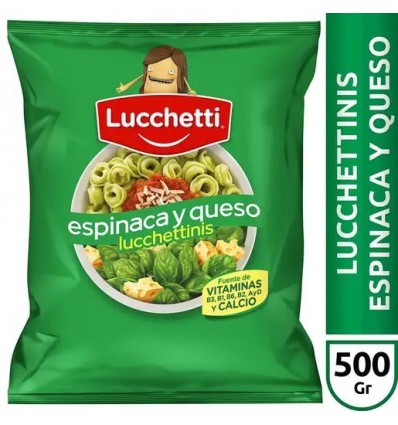 LUCCHETTINIS ESPINACA Y QUESO 500G