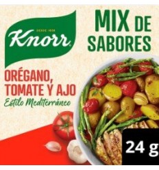 KNORR MIX SABOR MEDITERRANEO OREGANO,TOMATE&AJO 4 SOBRES
