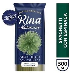 FIDEO RINA MATARAZZO SPAGHETTI ESPINACA 500G