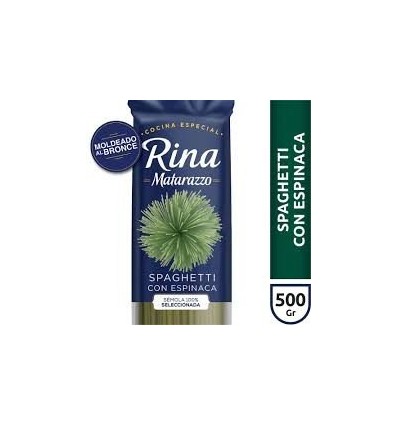 FIDEO RINA MATARAZZO SPAGHETTI ESPINACA 500G