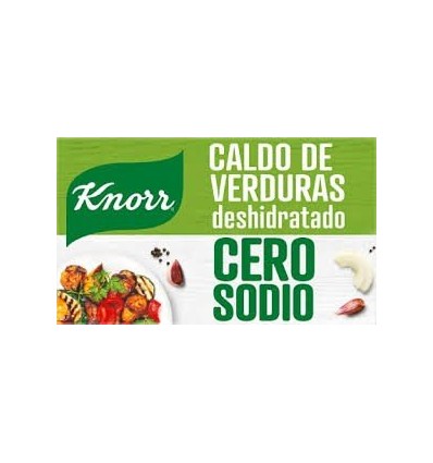 KNORR CALDO DE VERDURAS (CERO SODIO) 6 UNIDADES