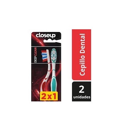 CEPILLO DENTAL CLOSE UP DEEP CLEAN MEDIO X 2 UNID