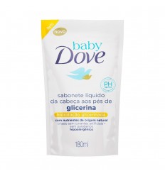 DOVE BABY JABON LIQUIDO  GLIC RFL 180ML NE