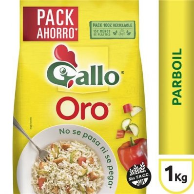 ARROZ GALLO ORO PARBOIL BOLSA 1KG SIN TACC