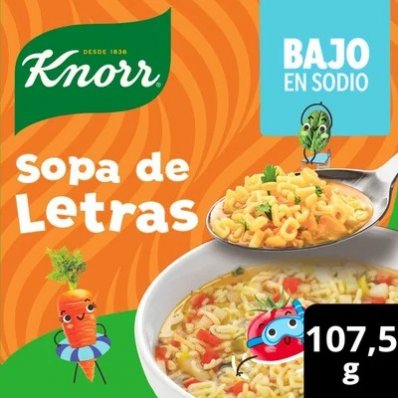KNORR SOPA CASERA VEG C/LETRAS 1 S